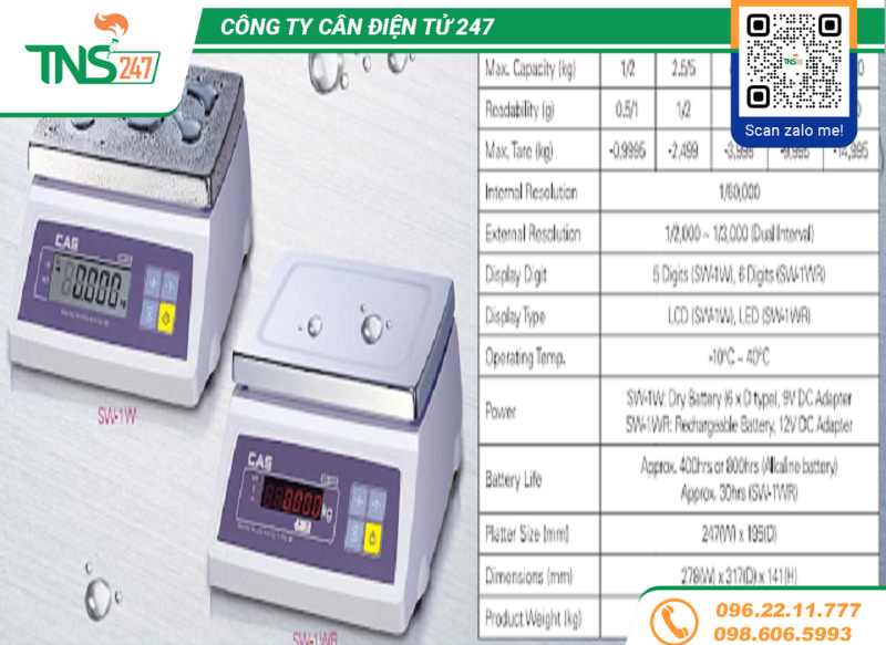 Cân bàn điện tử Cas SW-1W 30kg